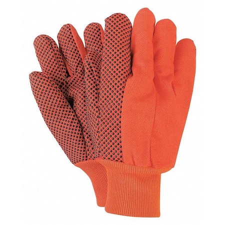 Mcr Safety Knit Gloves, Back: Orange, Large, 12 PK 9018DO