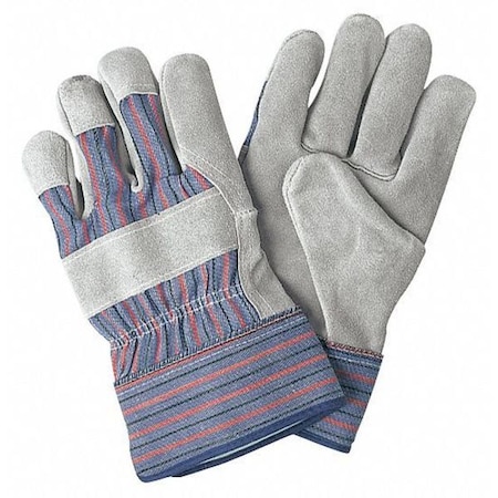 Mcr Safety Leather Palm Gloves, Safety Cuff Cuff, Wing Thumb, Large, 12 PK 1300