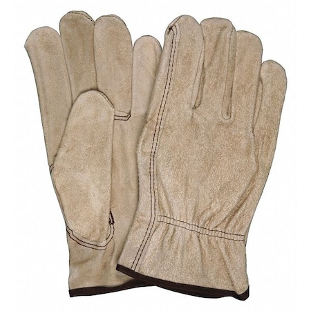 Mcr Safety Leather Drivers Gloves, Slip-On, Keystone Thumb, Gunn Cut, Brown, XL 12 PK 3130XL