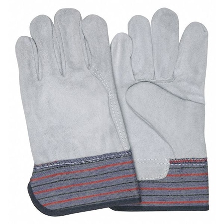 Mcr Safety Leather Palm Gloves, Safety Cuff Cuff, Wing Thumb, L, 12 PK 1317