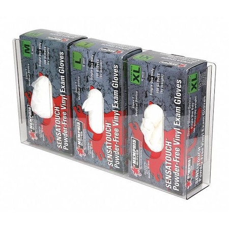 Mcr Safety Glove Dispenser, Acrylic, Holds (3) Boxes , Clear 300