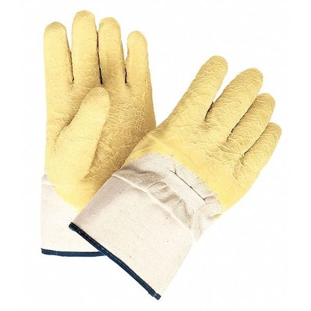Mcr Safety Coated Gloves, Latex, Crinkle Finish, Palm, Fingers and Thumb, Not Rated Abrasion Level, L 12 PK 6800
