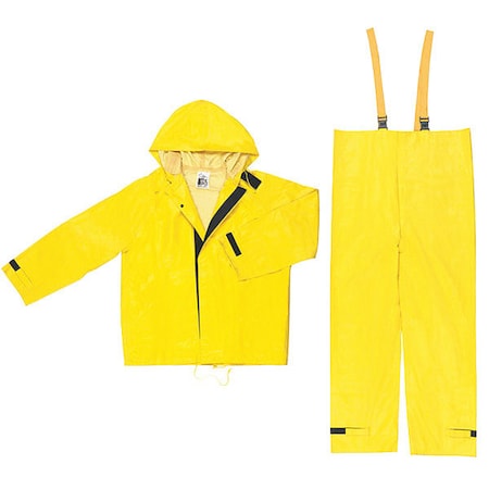 Mcr Safety Hydroblast .28Mm Pvc Nylon Pvc Suit, 2XL, PVC/Nylon, Yellow, 2XL 3902X2