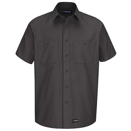 Dickies Men's Short Sleeve Shirt, 40% Polyester, 60% Cotton, Button, Charcoal, 2XL WS20CH SS 3XL