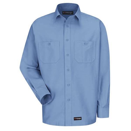 Dickies Men's Long Sleeve Shirt, 40% Polyester, 60% Cotton, Button, Light Blue, M WS10LB RG M