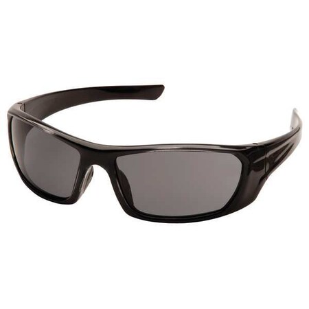 Pyramex Safety Glasses, Outlander, Gray Scratch-Resistant Lens, Polycarbonate, Black Full-Frame, Wraparound SB8020D