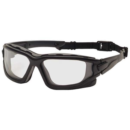 Pyramex I-Force Slim, Safety Glasses, Anti-Fog, Anti-Static & Anti-Scratch, Clear Lens, Black Frame SB7010SDNT