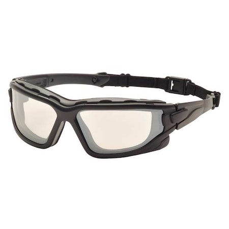 Pyramex I-Force Slim, Safety Glasses, Anti-Scratch, Anti-Static, Gray Mirror Lens, Black Frame, Full-Frame SB7080SDNT