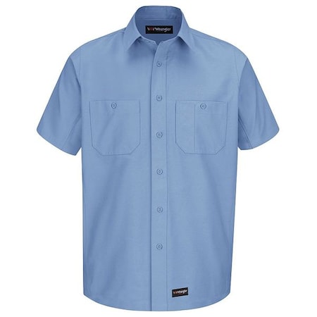 Dickies Men's Short Sleeve Shirt, 40% Polyester, 60% Cotton, Button, Light Blue, 2XL WS20LB SS XXL