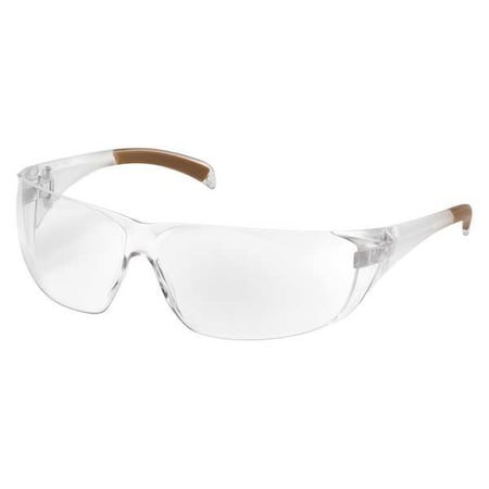 Carhartt Billings, Safety Glasses, Anti-Scratch, Clear Lens, Clear Frame, Frameless CH110S