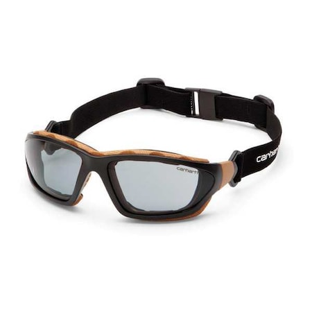 Carhartt Carthage, Safety Glasses, Anti-Fog, Anti-Static & Anti-Scratch, Gray Lens, Black, Tan Frame CHB420DTP