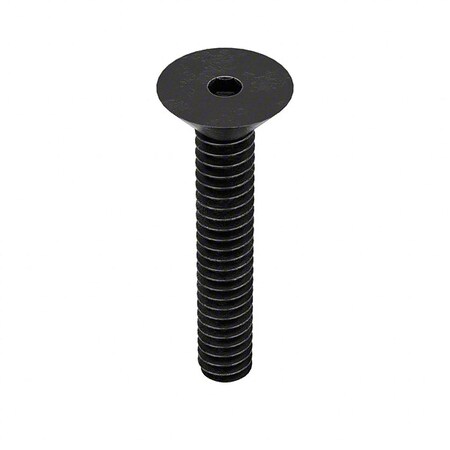 Zoro Select #6-32 Socket Head Cap Screw, Flat, Black Oxide Steel, 1 in Length, 100 PK U07410.013.0100