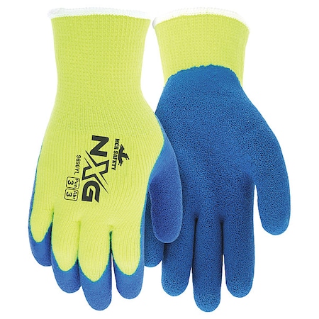 Mcr Safety Hi-Vis Cold Protection Cut-Resistant Gloves, Cotton/Polyester/Acrylic Lining, Green, M ( 8 ) 9690YM