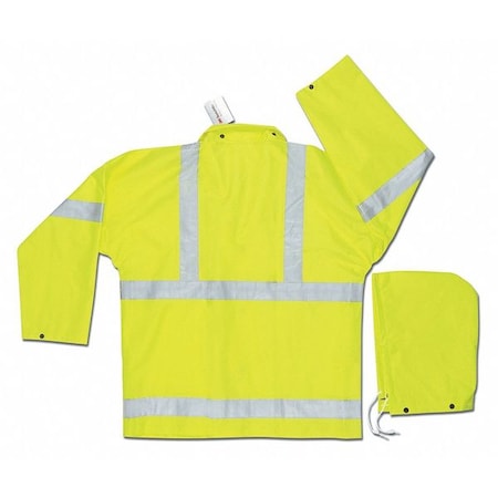 Mcr Safety Luminator .38Mm Pvc Poly Suit 3 Pc, XL, PVC/Polyester, Xl 2083SRXL