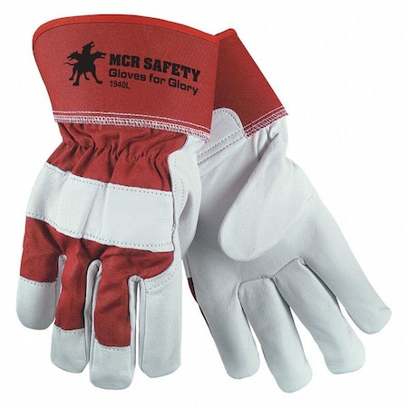 Mcr Safety Leather Gloves, L, 12 PK 1940L