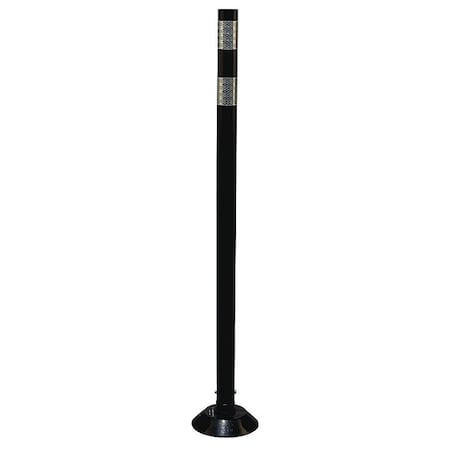 Zoro Select Delineator Post, HDPE, High-Intensity Prismatic, 48" Height, 48" Length, 2 lb, Black 04-48-BWG