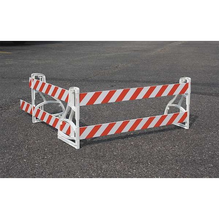 Cortina Safety Products P-Cade Barricade Kit, Polypropelene, Engineer, 36 in Height, 72 in Length, Orange/White 97-1700-6G