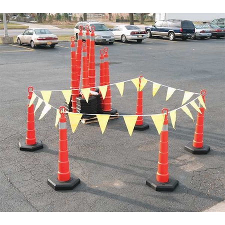 Cortina Safety Products Traffic Control Kit, HDPE/ Recycled Rubber, High-Intensity Prismatic, 72" Height, 48" Length 03-765RBC