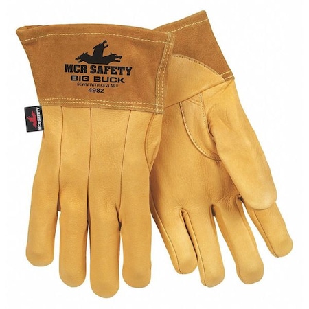 Mcr Safety Welding Gloves, Deerskin, XL, 12 PK 4982XL