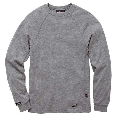 Workrite Fr Men's Flame-Resistant Crewneck Shirt, 8.2 cal/sq cm, L, 20% Aramid, 35% Lyocell, 45% Modacrylic FT40HG LG 00