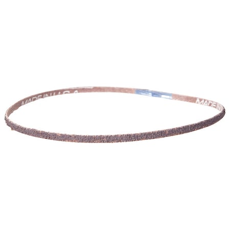 Norton Abrasives Sanding Belt, 1/4 in W, 12 in L, Coated, Aluminum Oxide, P80 Grit, Coarse, R283 Metalite, Maroon 78072766143