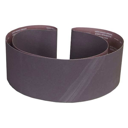 Norton Abrasives Sanding Belt, 6 in W, 108 in L, Coated, Aluminum Oxide, 100 Grit, Medium, R215 Metalite, Brown 07660760083