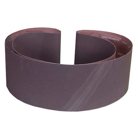 Norton Abrasives Sanding Belt, 6 in W, 108 in L, Coated, Aluminum Oxide, 80 Grit, Coarse, R215 Metalite, Brown 07660760082