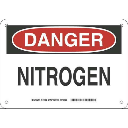 Brady Danger Sign, 7 in H, 10 in W, Fiberglass, Rectangle, English, 131853 131853