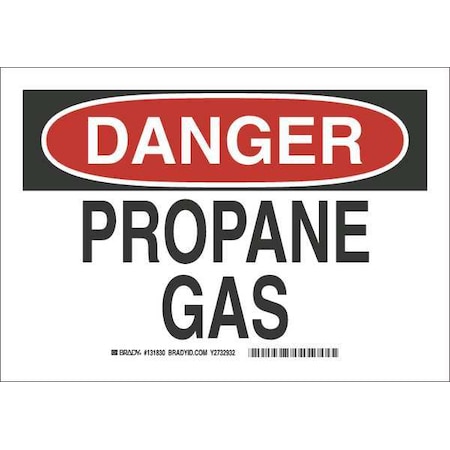 Brady Danger Sign, 7 in H, 10 in W, Fiberglass, Rectangle, English, 131830 131830