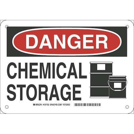 Brady Danger Sign, 7 in H, 10 in W, Fiberglass, Rectangle, English, 131753 131753