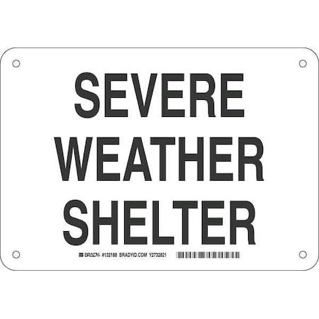 Brady Safety Sign, 7" HX10" W, Fiberglass, Legend Style: Text 132188