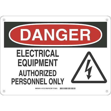 Brady Danger Sign, 10 in Height, 14 in Width, Fiberglass, Rectangle, English 131722