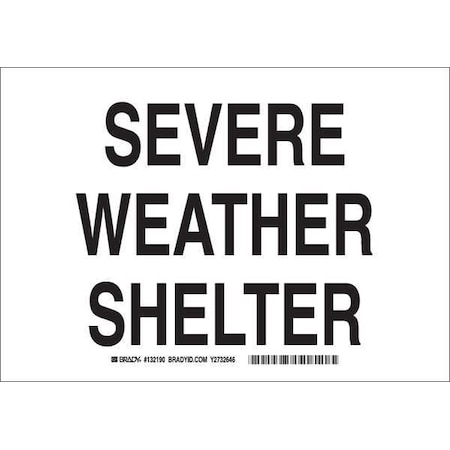 Brady Safety Sign, 7 in Height, 10 in Width, Polyester, Rectangle, English 132190