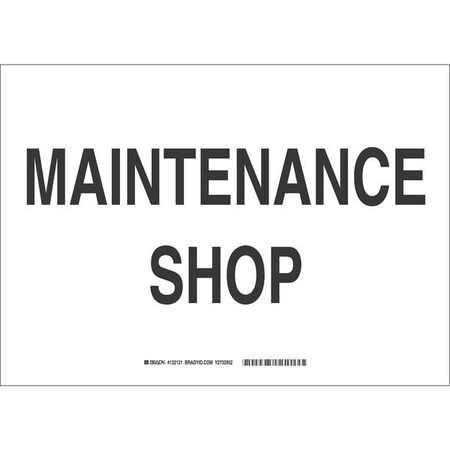 Brady Maintenance Shop, 14" W x 10" H, Rectangle, Fiberglass, 132121 132121