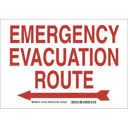 Brady Safety Sign, 7 in Height, 10 in Width, Fiberglass, Rectangle, English 132156