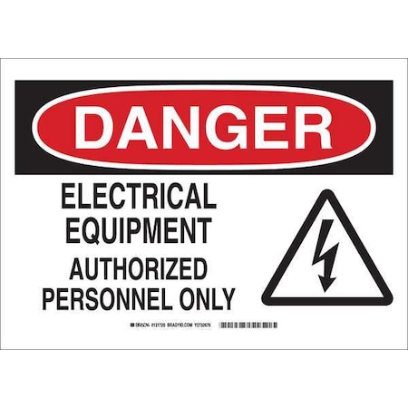 Brady Danger Sign, 10 in Height, 14 in Width, Polyester, Rectangle, English 131720