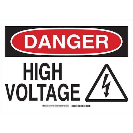 Brady Danger Sign, 10 in Height, 14 in Width, Polyester, Rectangle, English 131702
