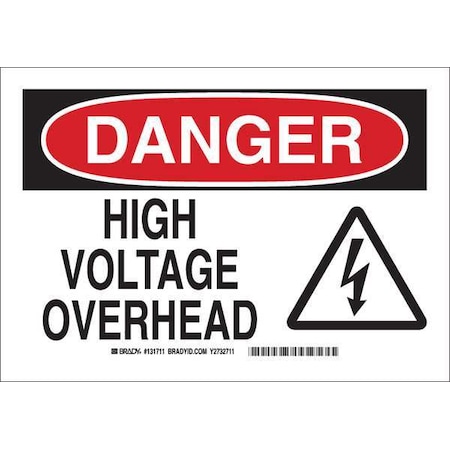 Brady Danger Sign, Polyester, Rectangle, English 131711