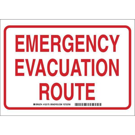 Brady Safety Sign, 10inHX14inW, Sticking Polystr, Width: 14" 132175