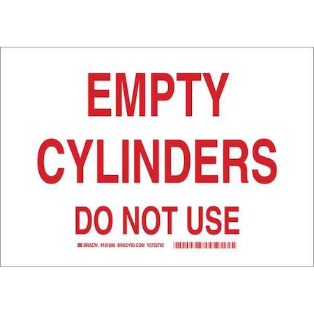 Brady Chemical Sign, 7 in H, 10 in W, Polyester, Rectangle, English, 131899 131899