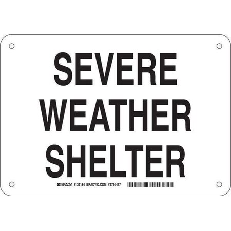 Brady Safety Sign, 7 in Height, 10 in Width, Plastic, Rectangle, English 132184