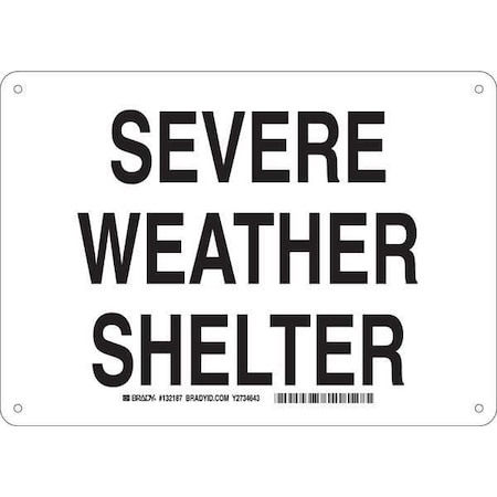 Brady Safety Sign, 10" HX14" W, Aluminum, Legend Style: Text 132187