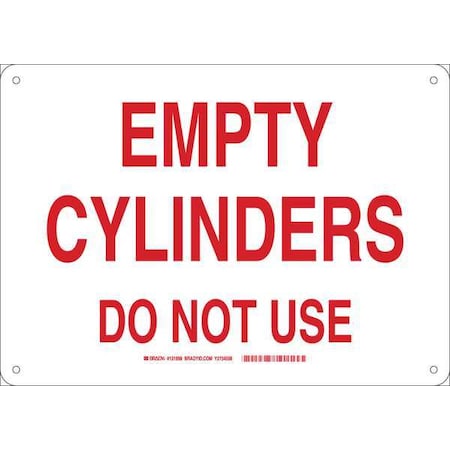 Brady Chemical Sign, 10 in H, 14 in W, Plastic, Rectangle, English, 131898 131898