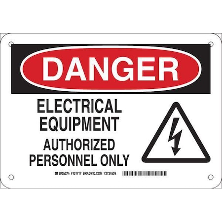 Brady Danger Sign, Plastic, Rectangle, English 131717