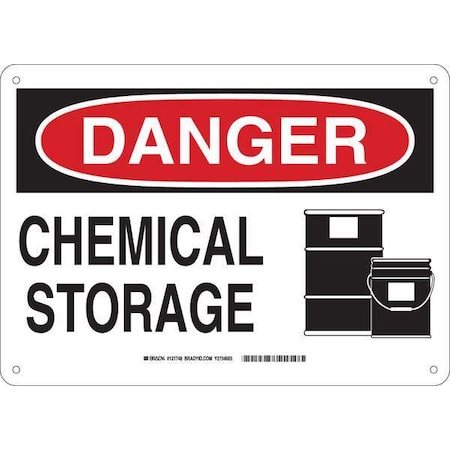 Brady Danger Sign, 10 in H, 14 in W, Rectangle, English, 131748 131748