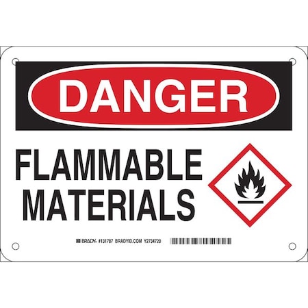 Brady Danger Sign, 7 in H, 10 in W, Rectangle, English, 131787 131787