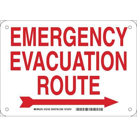 Brady Safety Sign, 7" HX10" W, Aluminum, Width: 10" 132162