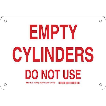 Brady Chemical Sign, 7 in H, 10 in W, Rectangle, English, 131895 131895