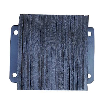 Zoro Select Dock Bumper, 12x6x16 In., Rubber 26W585