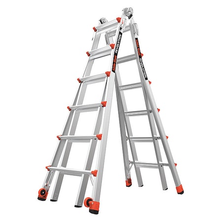 Little Giant Ladders Multipurpose Ladder, 90 Degrees  , Extension, Scaffold, Staircase, Stepladder Configuration, 26 ft 12026